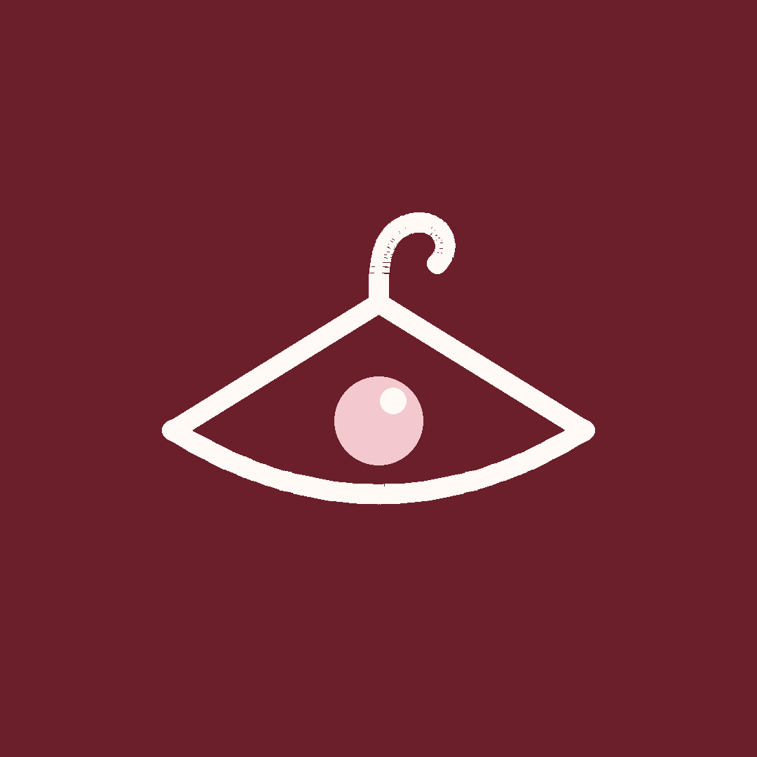 Schrankblick-Logo: ein Kleiderbügel mit Auge